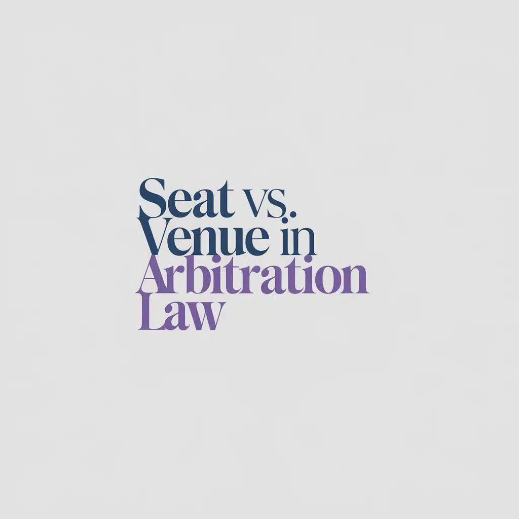 Seat vs. Venue of Arbitration in India | Difference | Cases