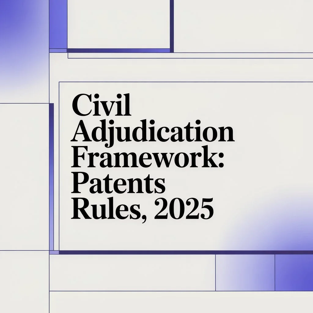 Civil Adjudication Framework: Patents Rules, 2025