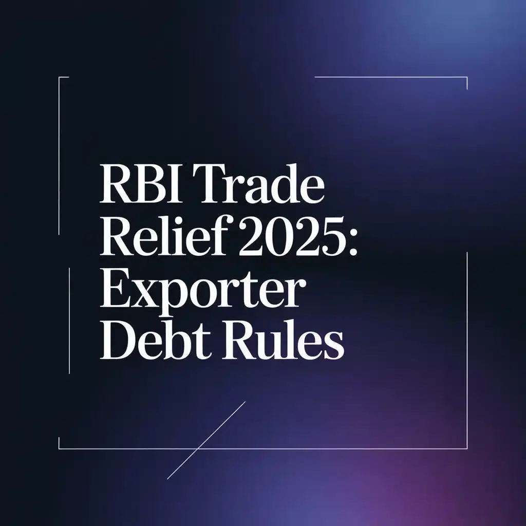 RBI Trade Relief 2025: Exporter Debt Rules