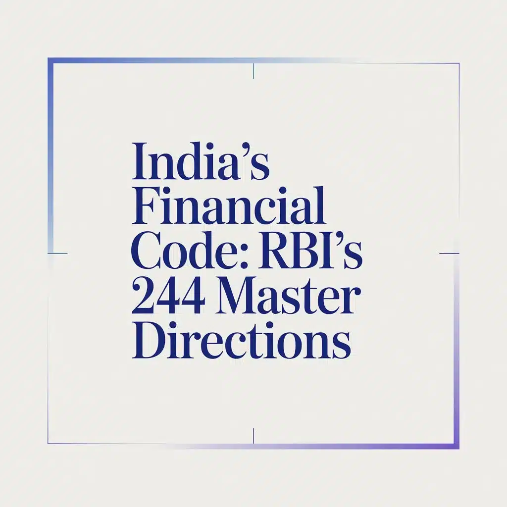 India’s Financial Code: RBI’s 244 Master Directions