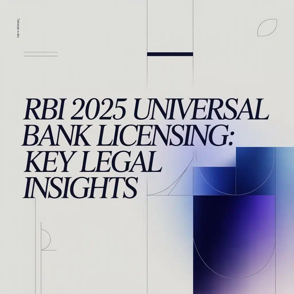 RBI 2025 Universal Bank Licensing: Key Legal Insights