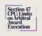 Section 47 CPC Limits on Arbitral Award Execution