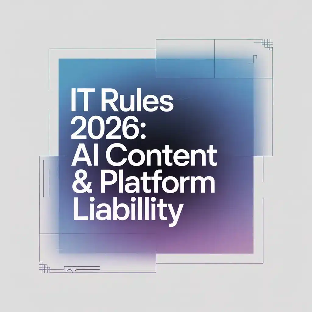 IT Rules 2026: AI Content & Platform Liability