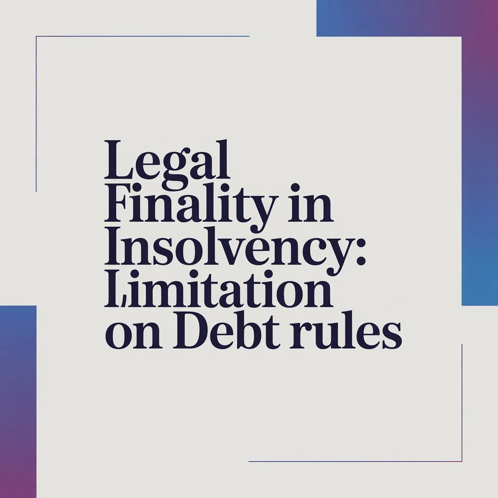 Legal Finality in Insolvency: Limitation on Debt Rules