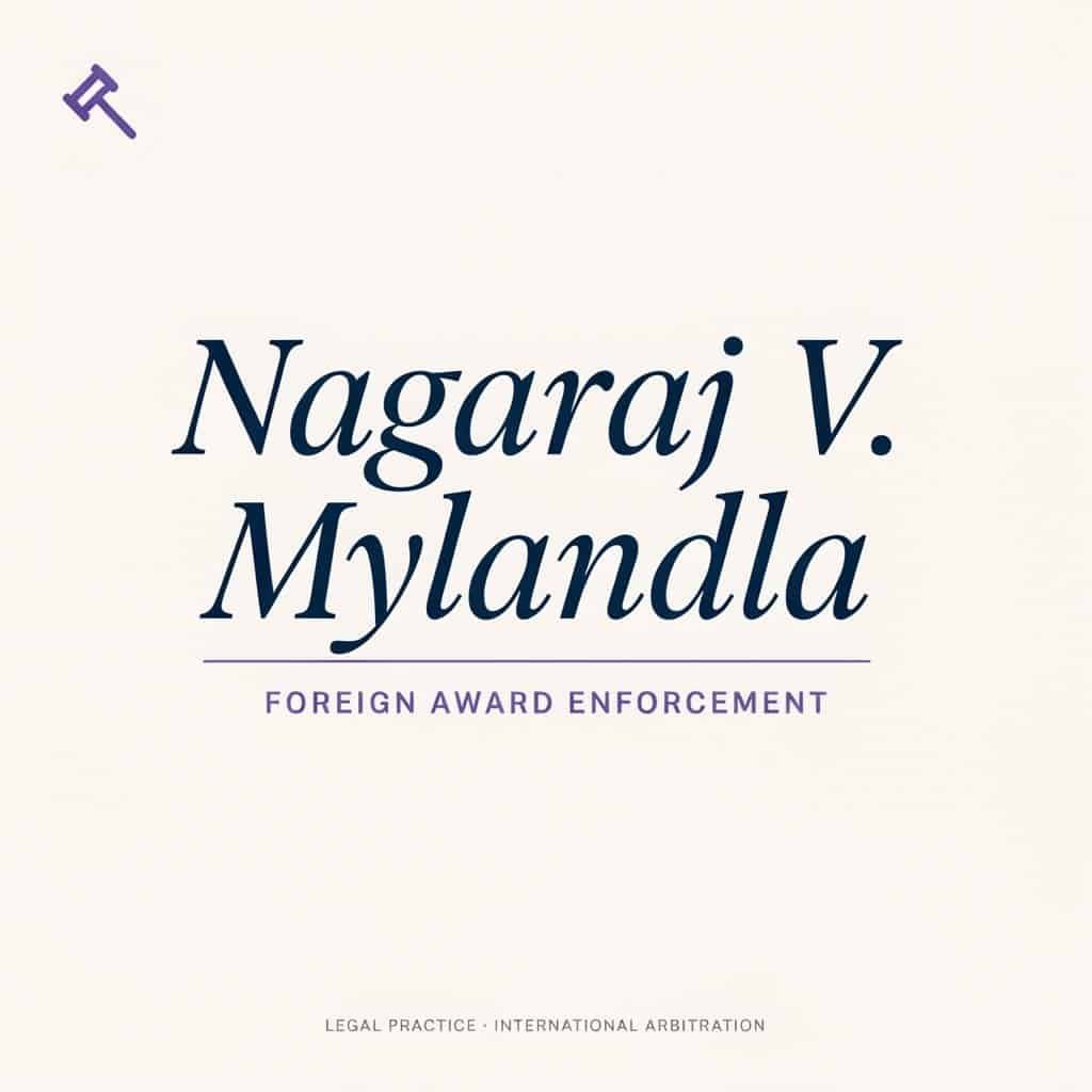 Nagaraj V. Mylandla: Foreign Award Enforcement